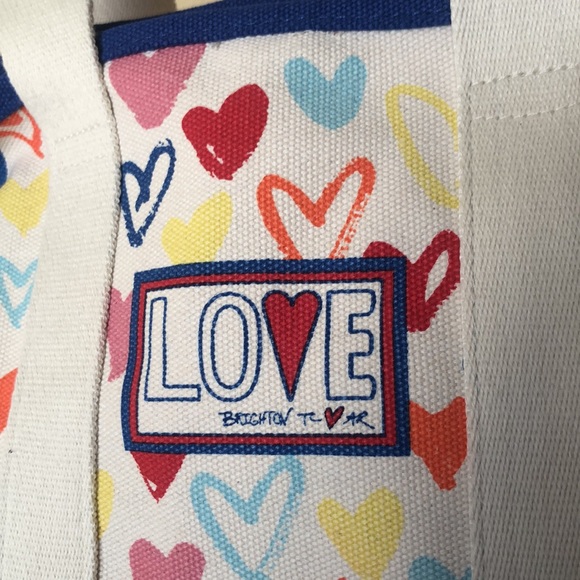 NWOT Brighton red white and you tote - Picture 3 of 8